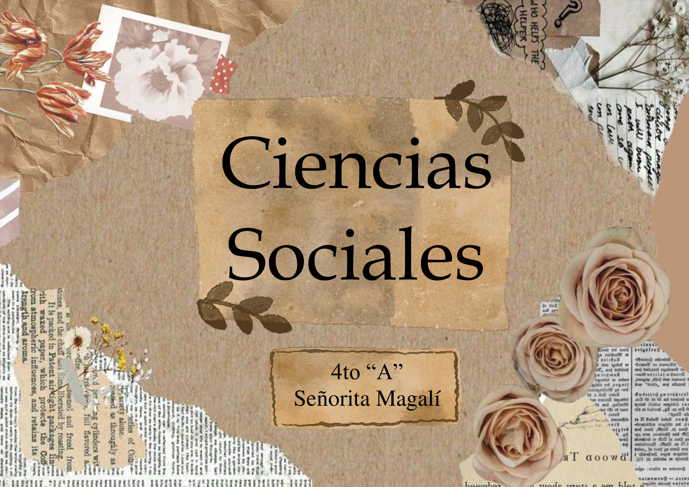CIENCIAS SOCIALES - 4to Grado A